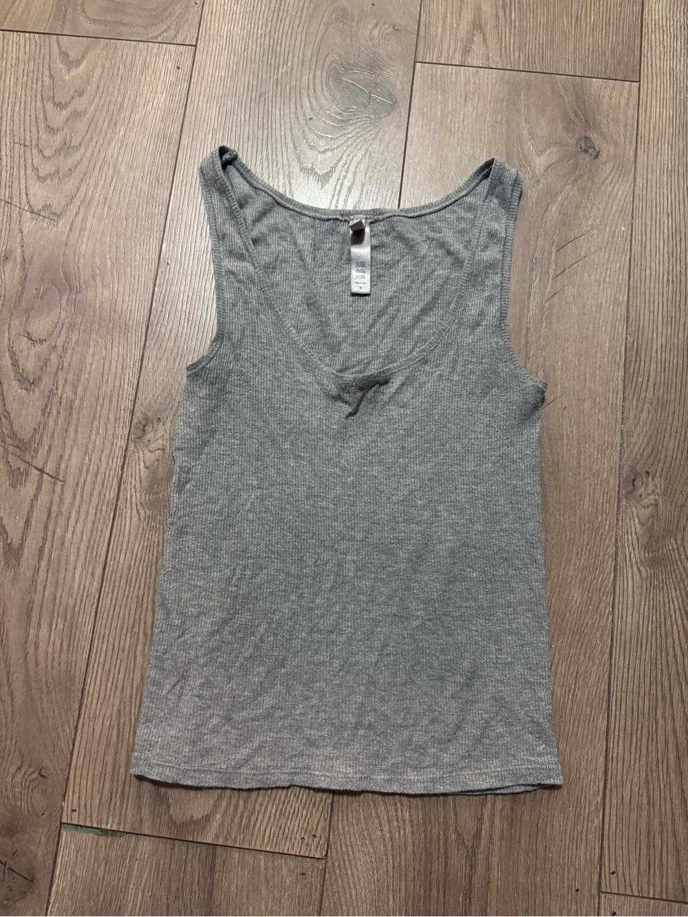 SKIMS Ribbed Tank Top Gray Medium